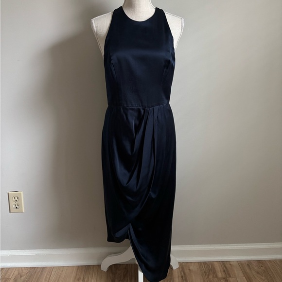 Zimmermann Silk Sheath Dress Navy Blue